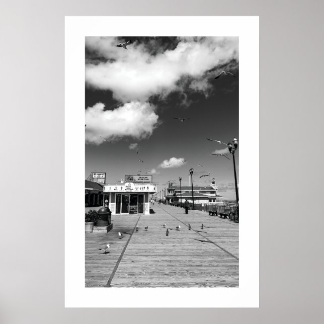 Seaside Heights Seagulls Boardwalk-affisch Poster (Framsidan)