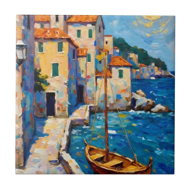 Seaside in Europe Kakelplatta (Framsidan)