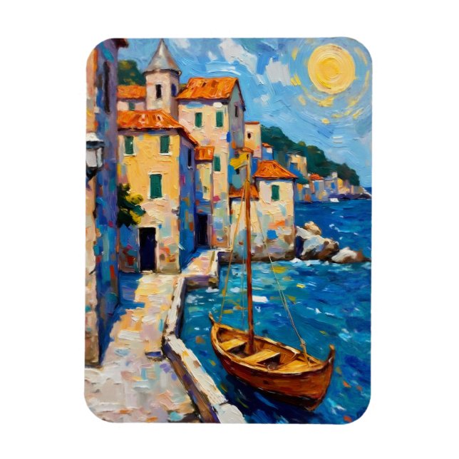 Seaside in Europe Magnet (Vertikal)