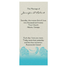 Seaside in Sand and and Aqua-Bröllopsprogrammet