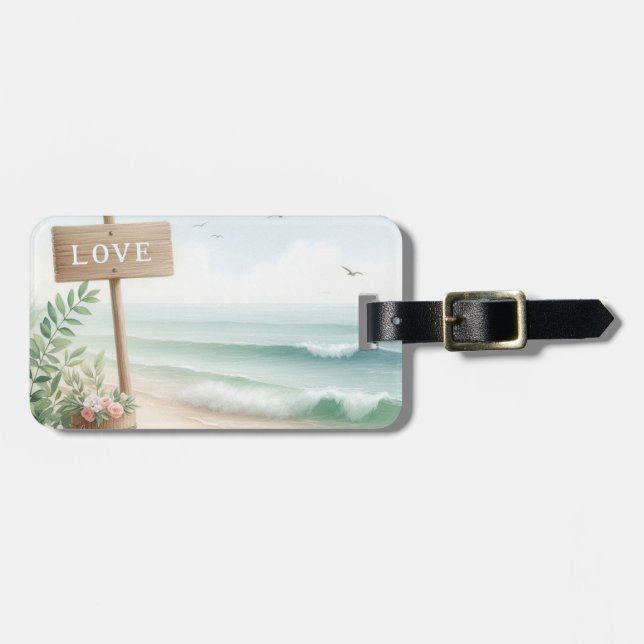 Seaside Love Beach  Bagagebricka (Horisontell Framsida)