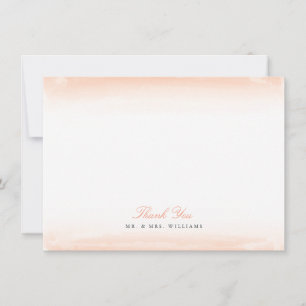 Seaside Monogram Coral Flat Tackkort Card Anteckningskort