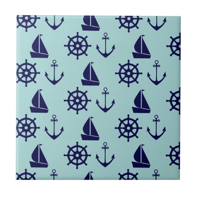 Seaside Mönster Kakelplatta (Framsidan)