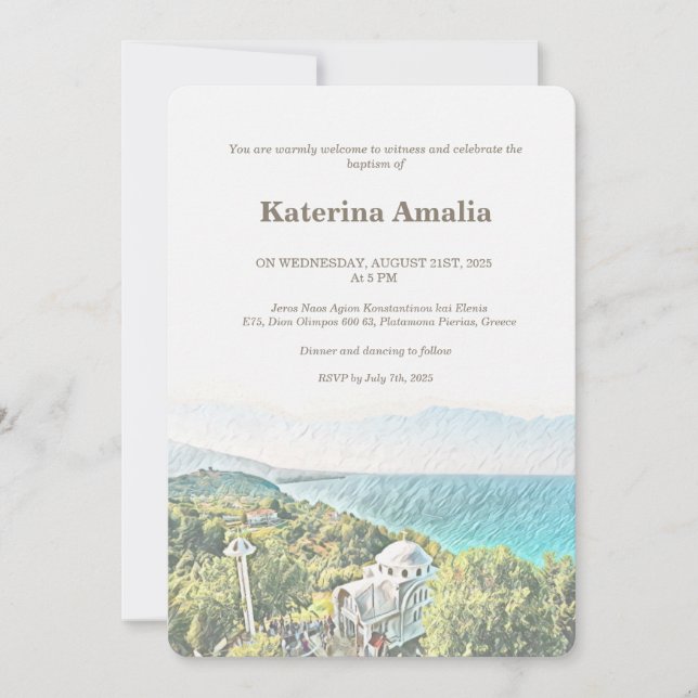 Seaside Mosaic-inbjudan Inbjudningar (Framsida)