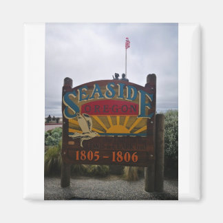 Seaside Oregon Lewis och Clark Sign på Prom Beach Magnet