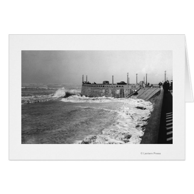 Seaside, Oregon Sou Wester Wave och Turnround Hälsningskort (Framsidan Horizontal)