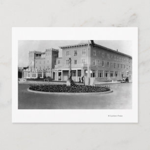 Seaside, Oregon View of Hotel Seaside Photograph Vykort