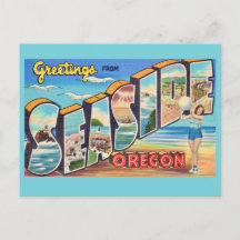 Seaside Oregon Vintage Välkomsthälsning