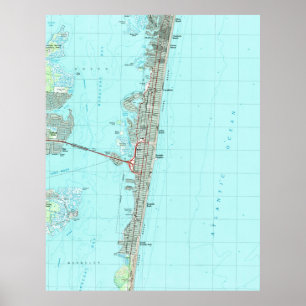 Seaside Park & NJ Shore Karta (1989) Poster
