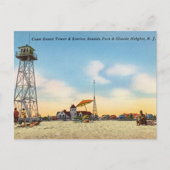 Seaside Park och Seaside Heights, New jersey Vykort (Framsida)