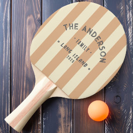 Seaside Peach Kiss Striping & Familjenamn Pingisracket