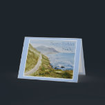 Seaside Personalize Namn Birthday Greetings Card Kort<br><div class="desc">Havsfärgkort för daglig födelsedag. Anpassa till namn om mottagaren.</div>