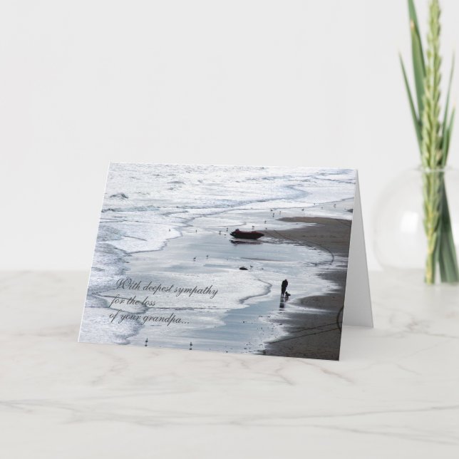 Seaside Scene vid Dusk - Förlust av farfarfar-symp Kort (Framsida)