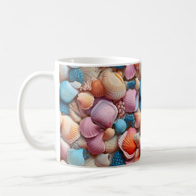 Seaside Seashells Mug Kaffemugg (Vänster)