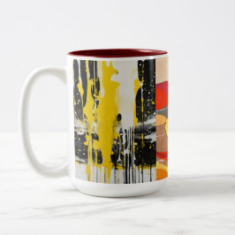 "Seaside Serenity: Två Tone Mugg med Beach-Inspire