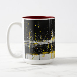 "Seaside Serenity: Två Tone Mugg med Beach-Inspire