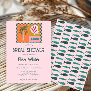 Seaside Soiree Möhippa Modern Cute ANPASSNINGSBAR Inbjudningar