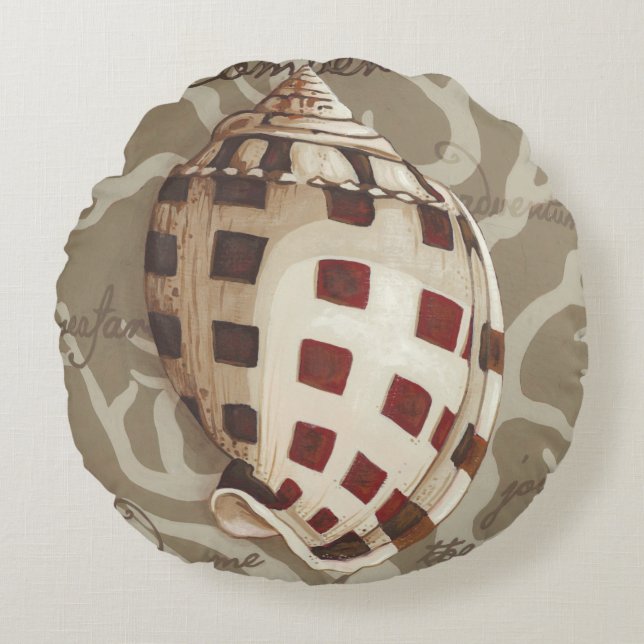 Seaside Sonnet I Rund Kudde (Framsidan)