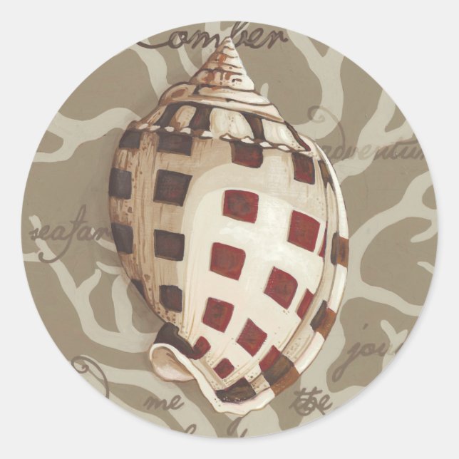 Seaside Sonnet I Runt Klistermärke (Framsida)