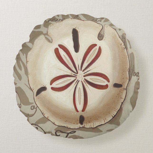 Seaside Sonnet III Rund Kudde (Framsidan)