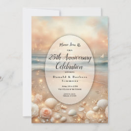 Seaside Sparkle och Sunset Dreams årsjubileum Inbjudningar