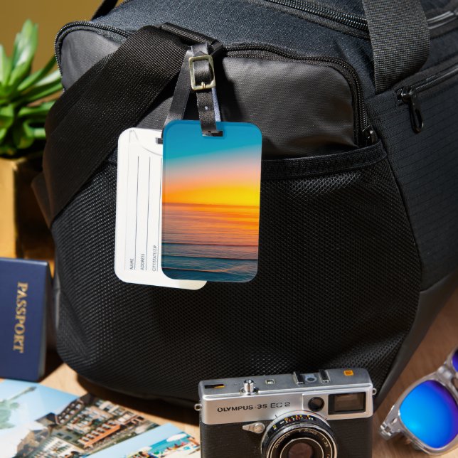 Seaside strand soluppgång bagagebricka (Framsida & Baksida)