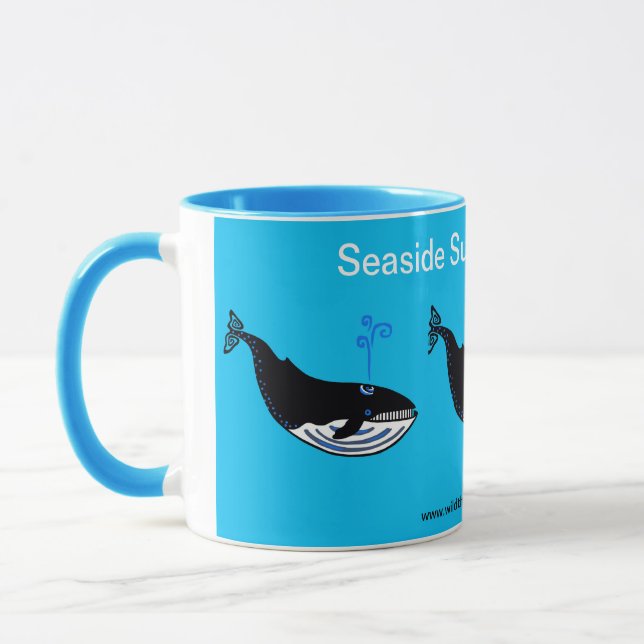 Seaside Summer Helgdag - Blue WHALE Mugg (Vänster)