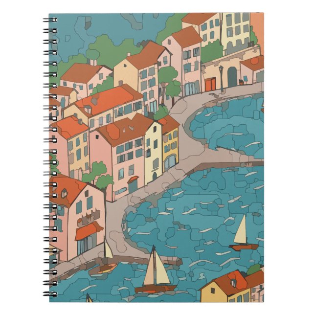 Seaside Town Anteckningsbok (Framsidan)