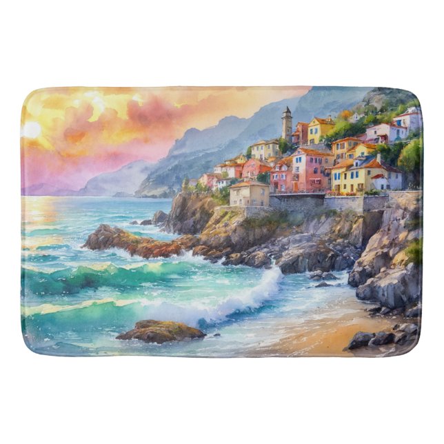 Seaside Village Bath Mat Badrumsmatta (Framsidan)
