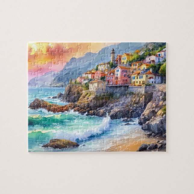Seaside Village Puzzle Pussel (Horisontell)