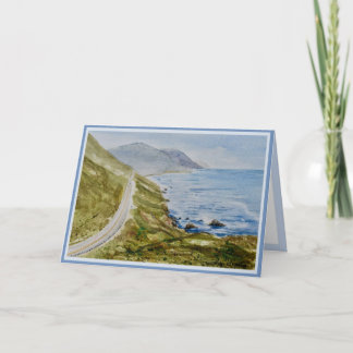 Seaside Watercolor Art Hälsning Card Kort