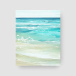 Seaside Watercolor Beach Vågar Coastal Canvastryck<br><div class="desc">Lägg till en avslappnad vibb för havsytan i väggarna med den här kusttäckta kanvas med vattenfärgad tropisk turkos och sjöskumma havssand i vågar och beige. Art av KL Lagrar</div>
