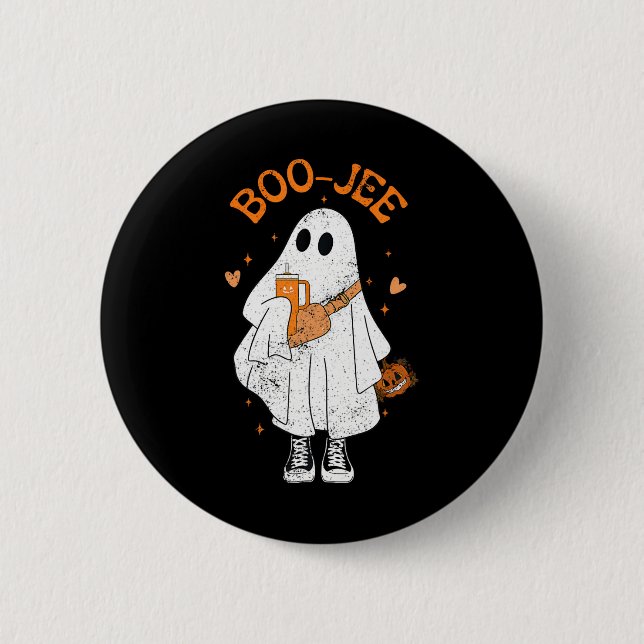 Season Cute Ghost Halloween Boujee Boo Jee 1 Knapp (Framsida)