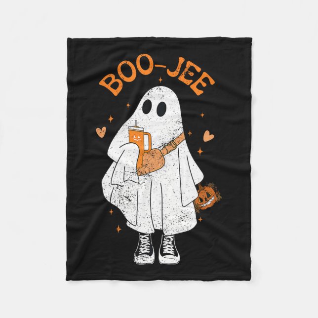 Season Cute Ghost Halloween Boujee Boo Jee Fleecefilt (Framsidan)