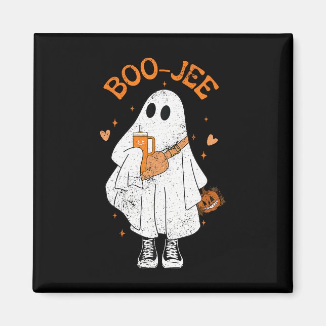 Season Cute Ghost Halloween Boujee Boo Jee Magnet (Framsidan)