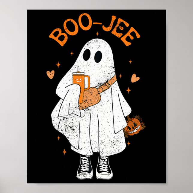 Season Cute Ghost Halloween Boujee Boo Jee Poster (Framsidan)