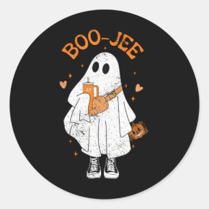 Season Cute Ghost Halloween Boujee Boo Jee Runt Klistermärke
