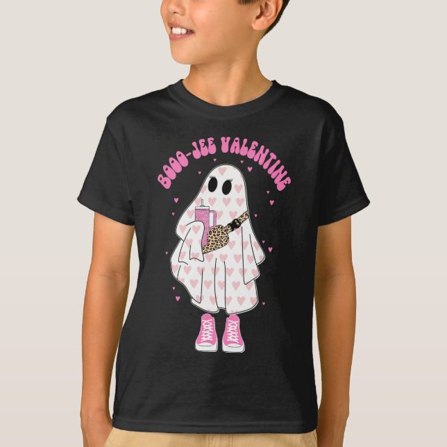 Season Cute Ghost Valentine Costume Boujee Boo-jee T Shirt (Framsida)