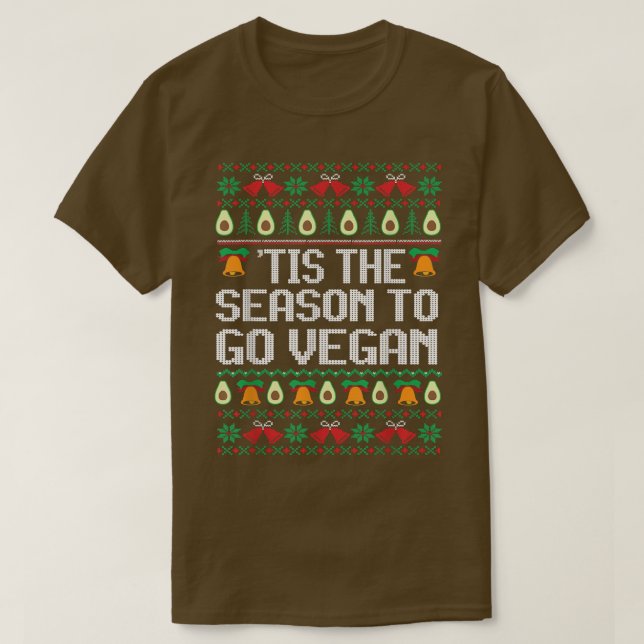 Season go Prova Vegan Avocado Ugly Sweater T Shirt (Design framsida)