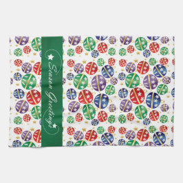 Season Hälsning Jingle Klockor Kökshandduk