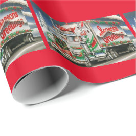 Season Hälsning Trucking Santa Presentpapper