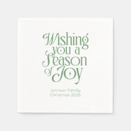 Season of Joy Holiday Napkins Personalized Pappersservett