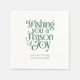 Season of Joy Holiday Napkins Personalized Pappersservett