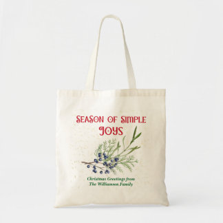 Season of Simple Joys Blue Juniper Christmas Tygkasse