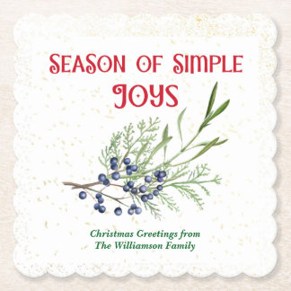 Season of Simple Joys Blue Juniper Christmas Underlägg Papper