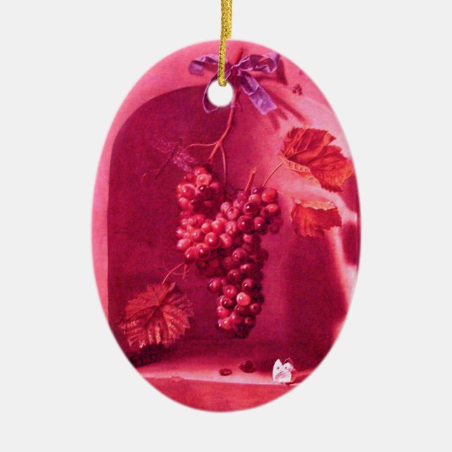 SEASON:S FRUKTER - PROSPERITY Rosa Lila Amethyst Julgransprydnad Keramik (Framsidan)