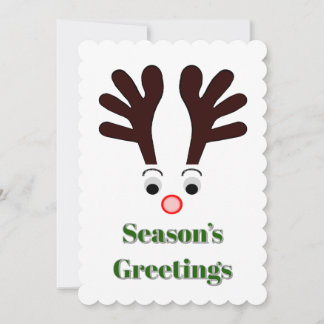 Season’s Greetings Flat Holiday Card Julkort