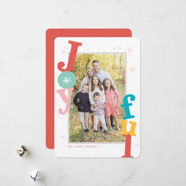 SEASON:S GREETINGS helgdag glatta ram-typografi Julkort (Fram/Back In Situ)