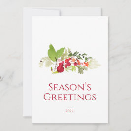 Season’s Greetings Holly Berry Card Inbjudningar