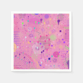 Seasonal Fruit Salad: Abstract Painting Pappersservett